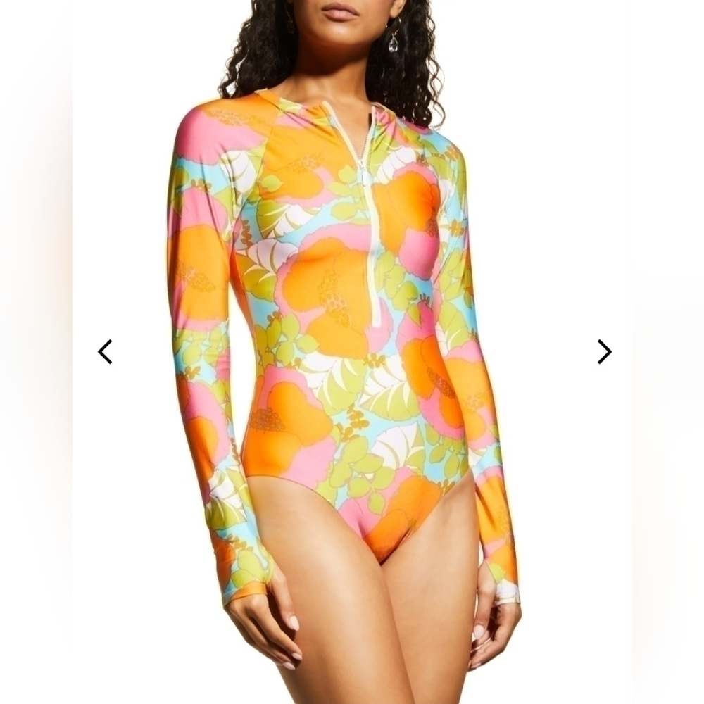 Trina Turk Long Sleeve Swimsuit